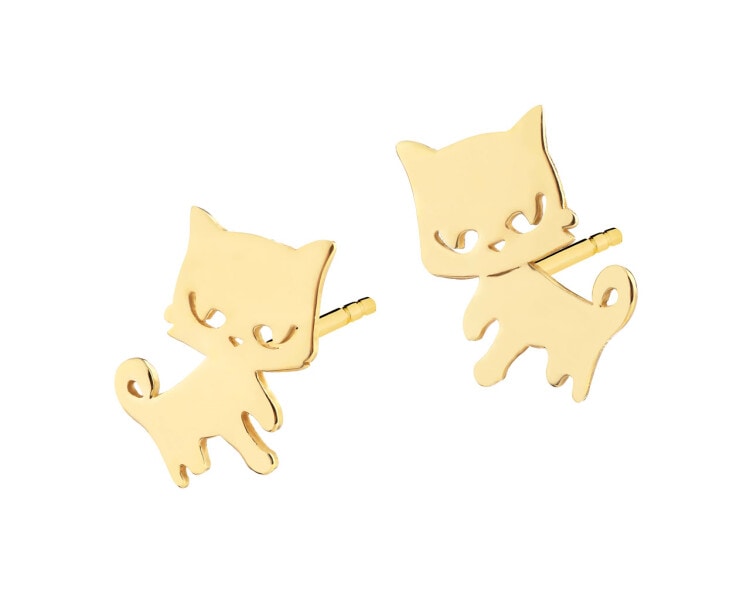 Kolczyki srebrne - koty