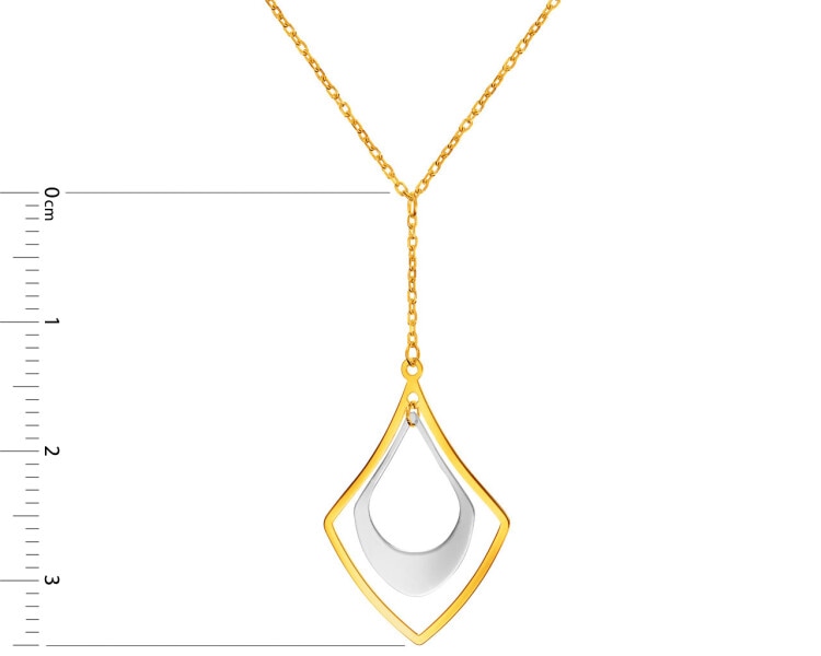 375 Yellow And White Gold Plated Necklace