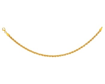 Złota bransoletka - kordel