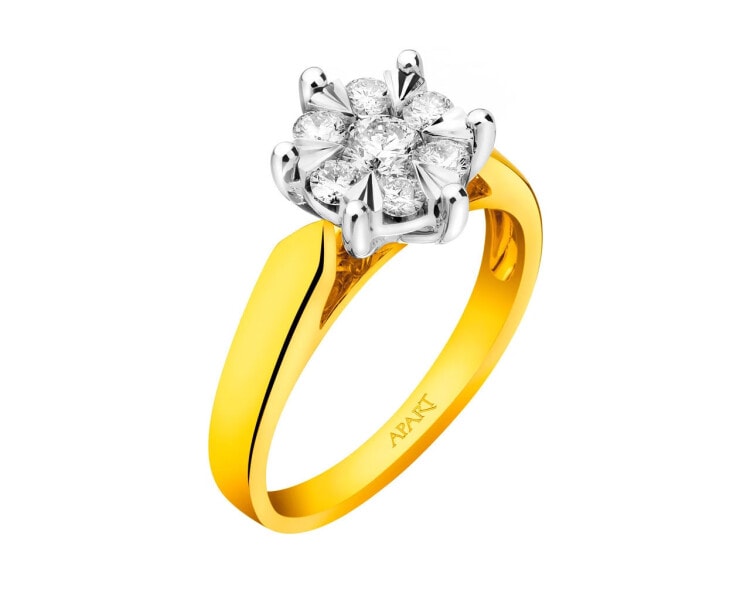 Prsten z bílého zlata s brilianty 0,84 ct - ryzost 750