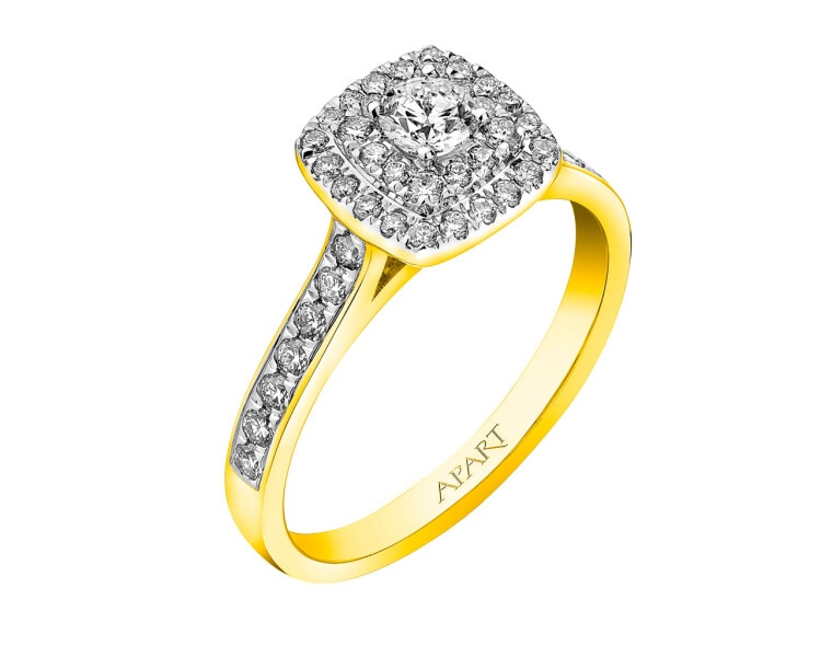 Zlatý prsten s brilianty 0,75 ct - ryzost 585
