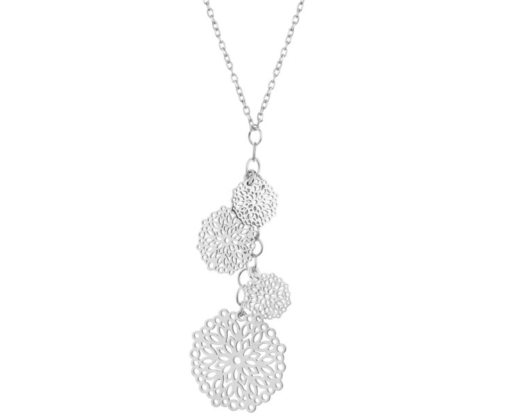 Stříbrný náhrdelník - rozety