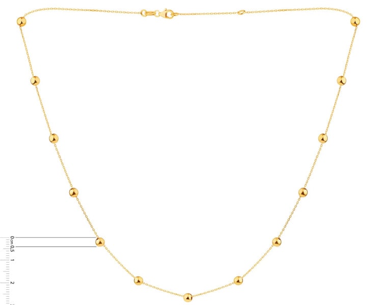 Zlatý náhrdelník, anker - kuličky