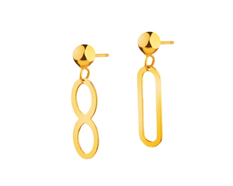 9 K Yellow Gold Dangling Earring 