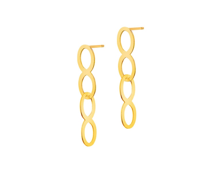 9 K Yellow Gold Dangling Earring 