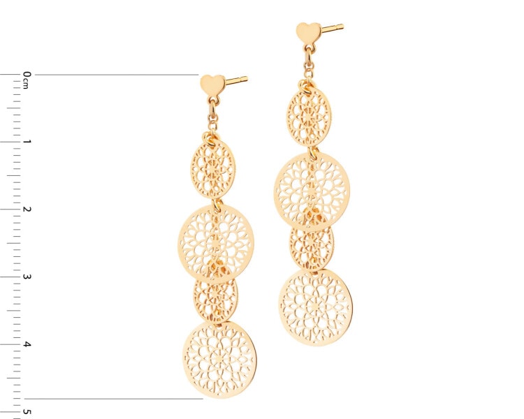 Gold-Plated Silver Dangling Earring 