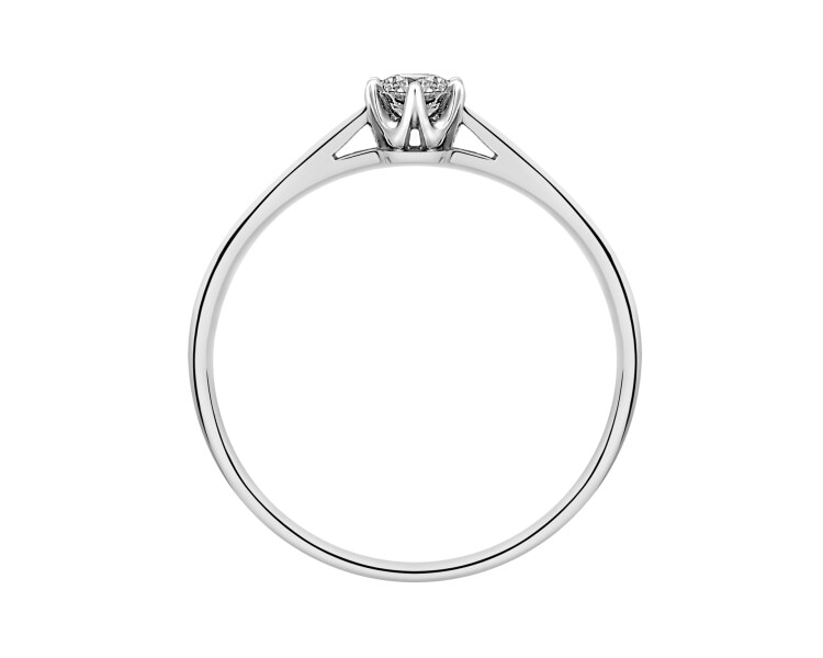 Prsten z bílého zlata s briliantem - 0,19 ct - ryzost 585