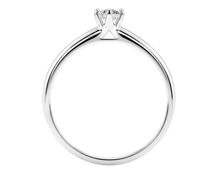 14ct Yellow Gold Ring with Diamond - 0,16 ct - fineness 14 K