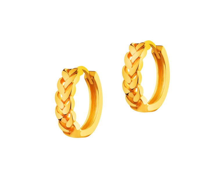 8 K Yellow Gold Hoop Earring 