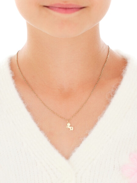 Złota zawieszka - jednorożec