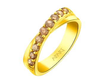 Zlatý prsten s brilianty 0,50 ct - ryzost 585