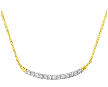 Zlatý náhrdelník s brilianty 0,10 ct - ryzost 585