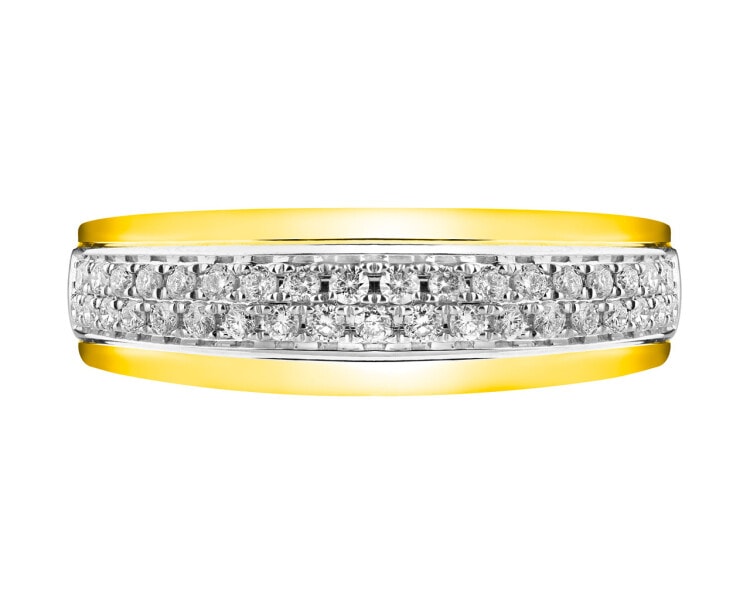 Zlatý prsten s brilianty 0,34 ct - ryzost 585
