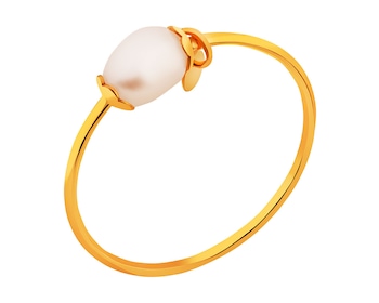Zlatý prsten s perlou