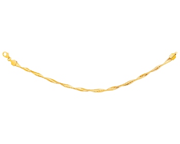 Złota bransoletka elastyczna z zapięciem