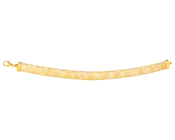 Złota bransoletka elastyczna z zapięciem