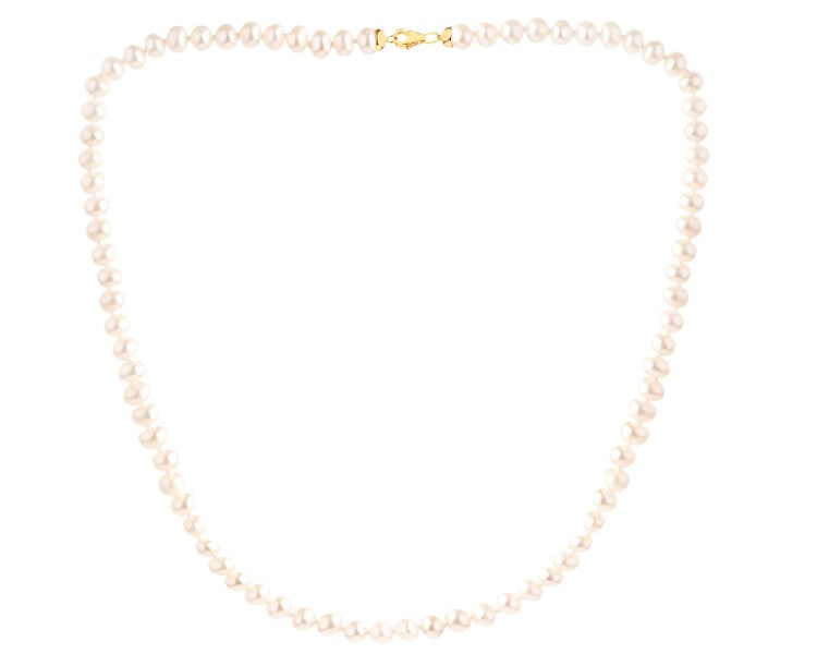 14 K Yellow Gold Pearl Necklace with Pearl