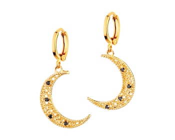 Gold-Plated Bronze Earrings with Cubic Zirconia