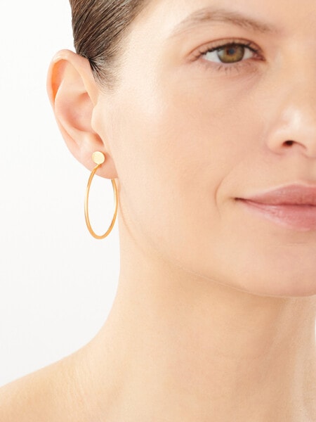 Gold-Plated Silver Hoop Earring 