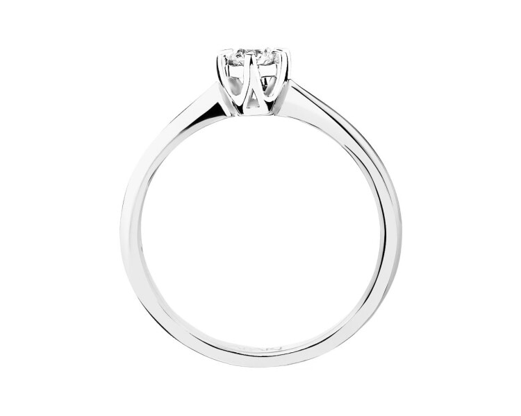 14ct Yellow Gold, White Gold Ring with Diamond 0,18 ct - fineness 14 K