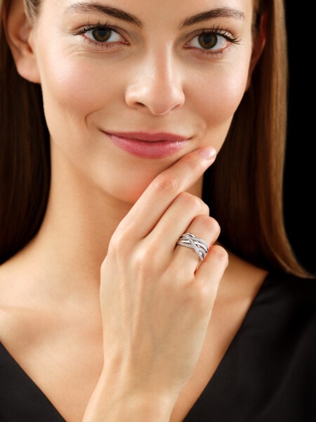 Prsten z bílého zlata s brilianty - 0,25 ct - ryzost 585