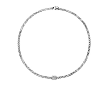 White gold necklace with brilliants 0,30 ct - fineness 18 K