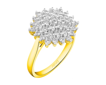 Zlatý prsten s brilianty 1 ct - ryzost 585