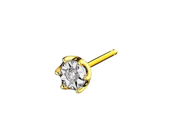 375  Earring with Diamond 0,01 ct - fineness 375