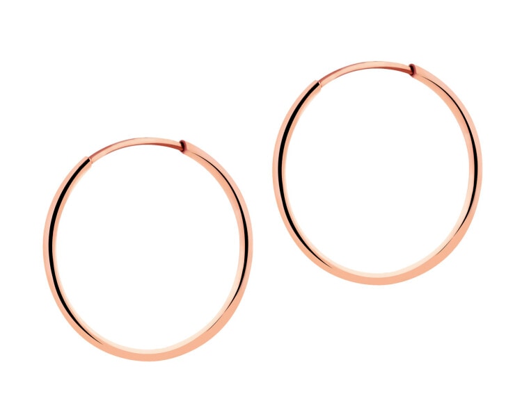 9 K Pink Gold Hoop Earring 