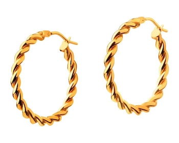 Zlaté náušnice - kroužky, 25 mm