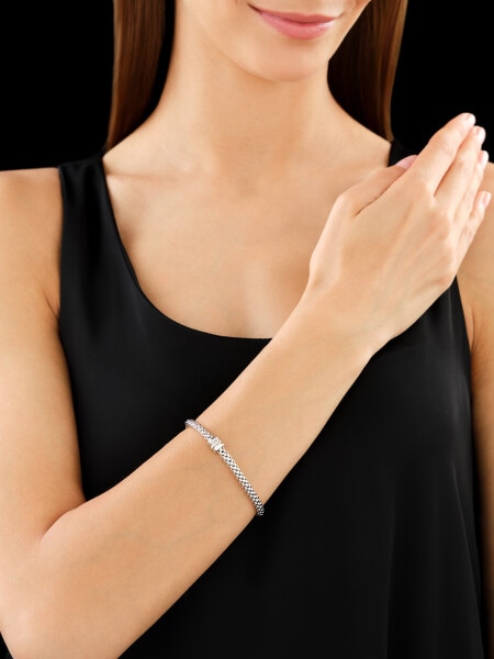 Bransoletka FOPE FLEX'IT z białego złota z brylantami - 0,10 ct - próba 750