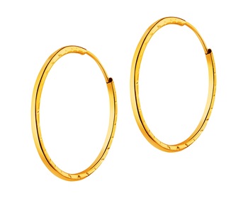 Zlaté náušnice - kroužky, 21 mm