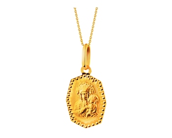 Zlatý přívěsek - medailonek Matky Boží