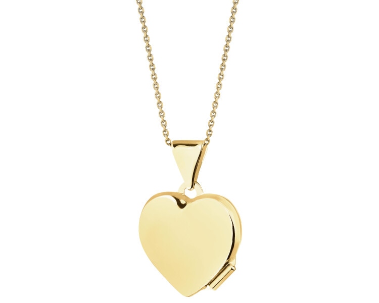 Zlatý přívěsek s diamantem - otevírací medailon - 0,005 ct - ryzost 585