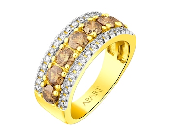 Zlatý prsten s brilianty 1,65 ct - ryzost 585