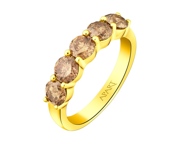Zlatý prsten s brilianty 1,49 ct - ryzost 585
