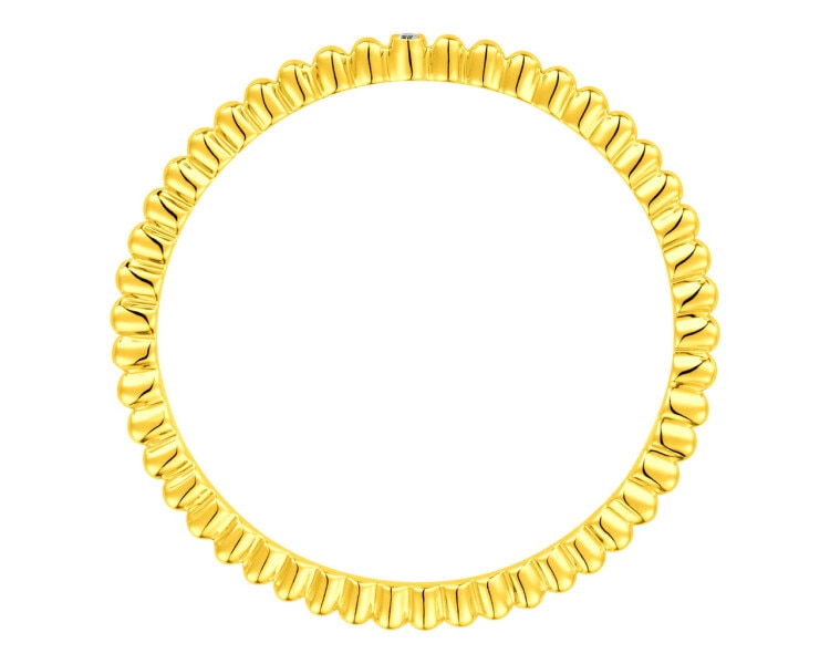 Pierścionek z żółtego złota z diamentem 0,003 ct - próba 375