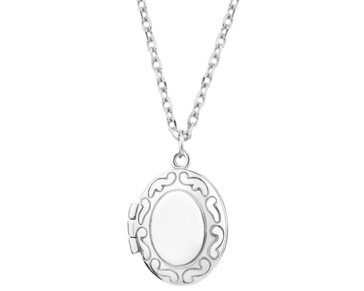 Rhodium Plated Silver Necklace 