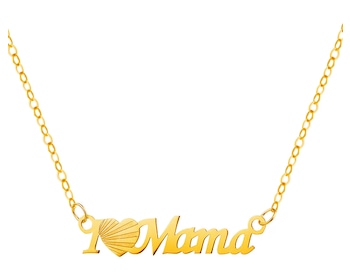 Zlatý náhrdelník, anker - I love Mama