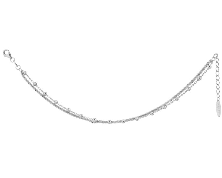 Rhodium Plated Silver Bracelet
