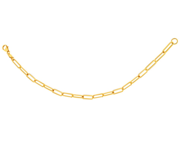 Zlatý náramek - paper clip