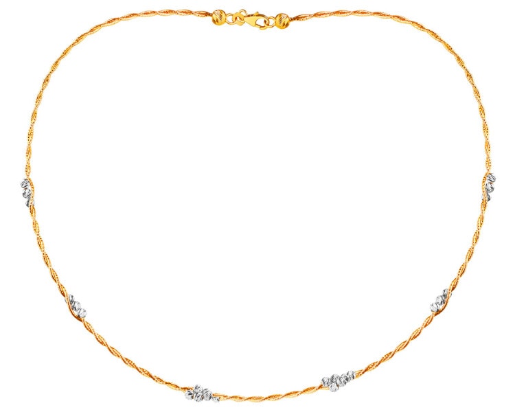 585 Yellow And White Gold Plated Necklace 