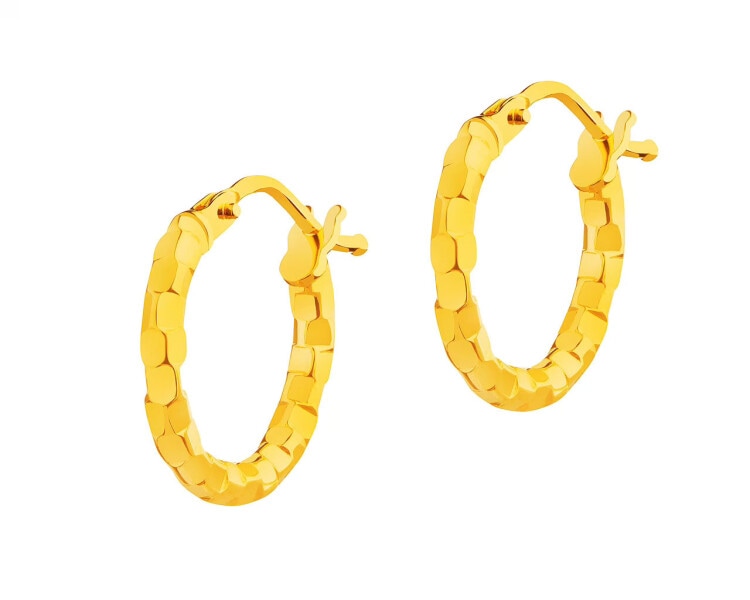 9 K Yellow Gold Hoop Earring 