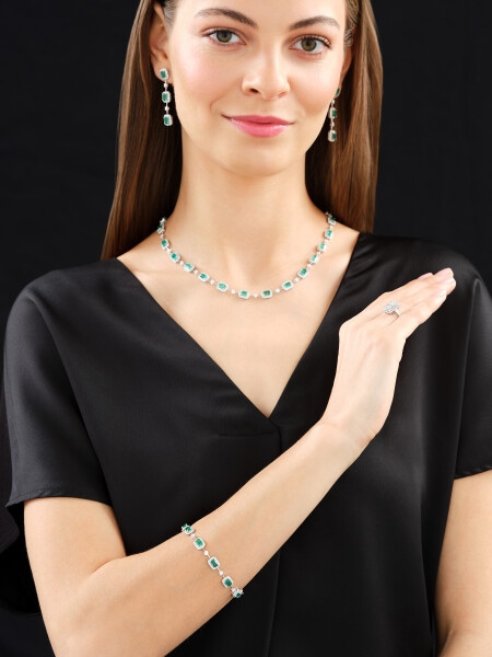 Prsten z bílého zlata s diamanty - 0,81 ct - ryzost 585