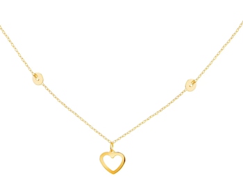 Zlatý náhrdelník, anker - srdce