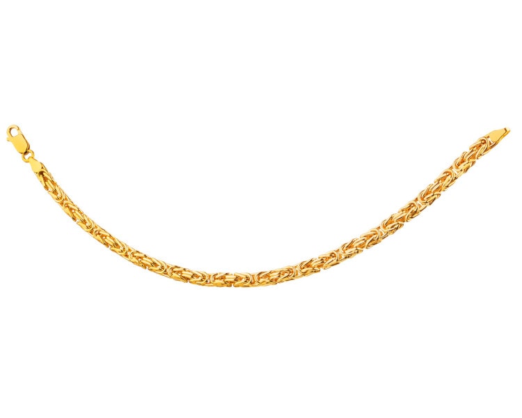 Złota bransoletka - splot królewski