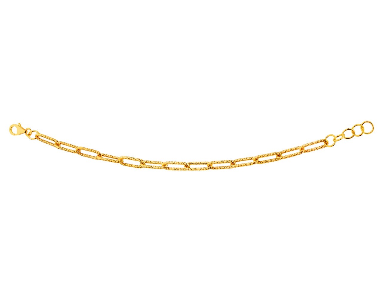 Złota bransoletka - paper clip