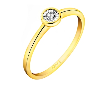 375  Ring with Diamond 0,05 ct - fineness 375