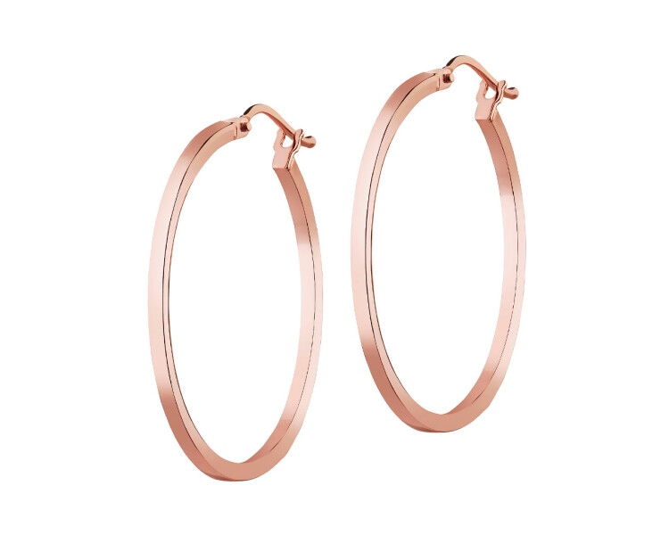 9 K Pink Gold Hoop Earring