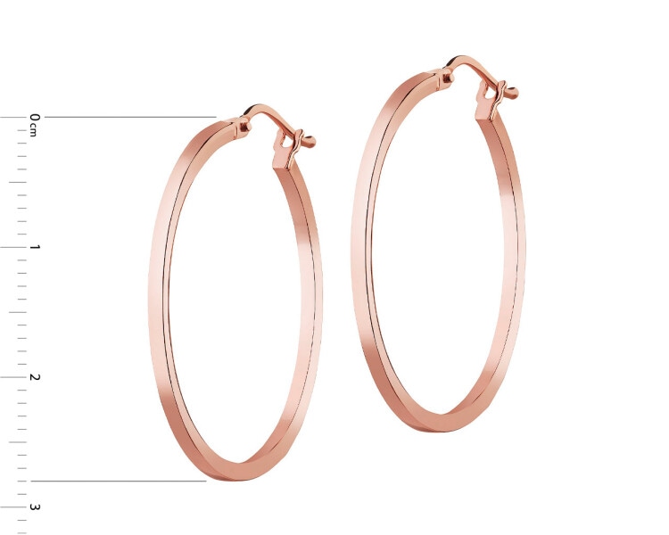 9 K Pink Gold Hoop Earring